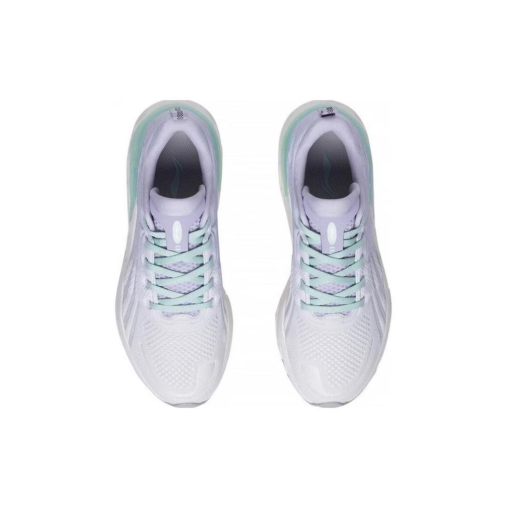 Li Ning Yuedong 1.0 Удобные износостойкие дышащие низкие кроссовки для бега женские белые фиолетовые ARST032-1