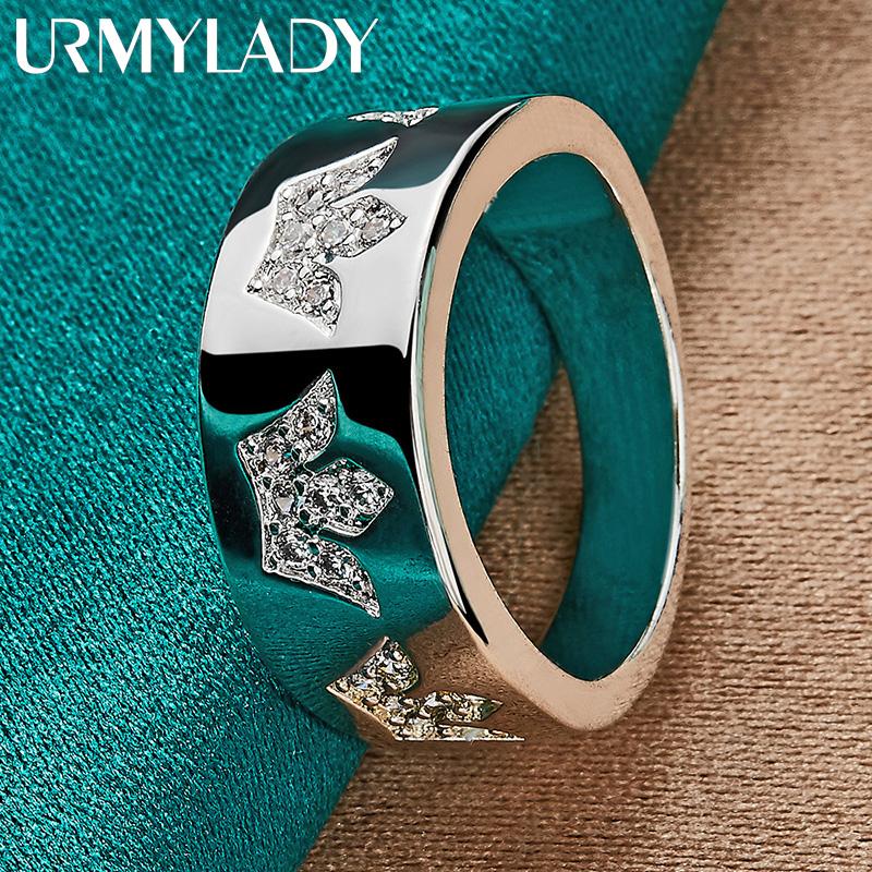 Кольцо из стерлингового серебра 925 пробы с цирконом 7 8 9 10 для женщин, очаровательные ювелирные изделия