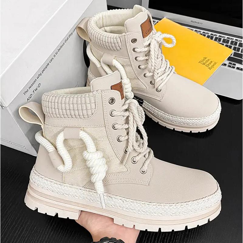 Модная мужская повседневная обувь для активного отдыха Модные модные цветные рабочие ботинки Нескользящие ботинки по щиколотку Износостойкая мужская обувь для ходьбы