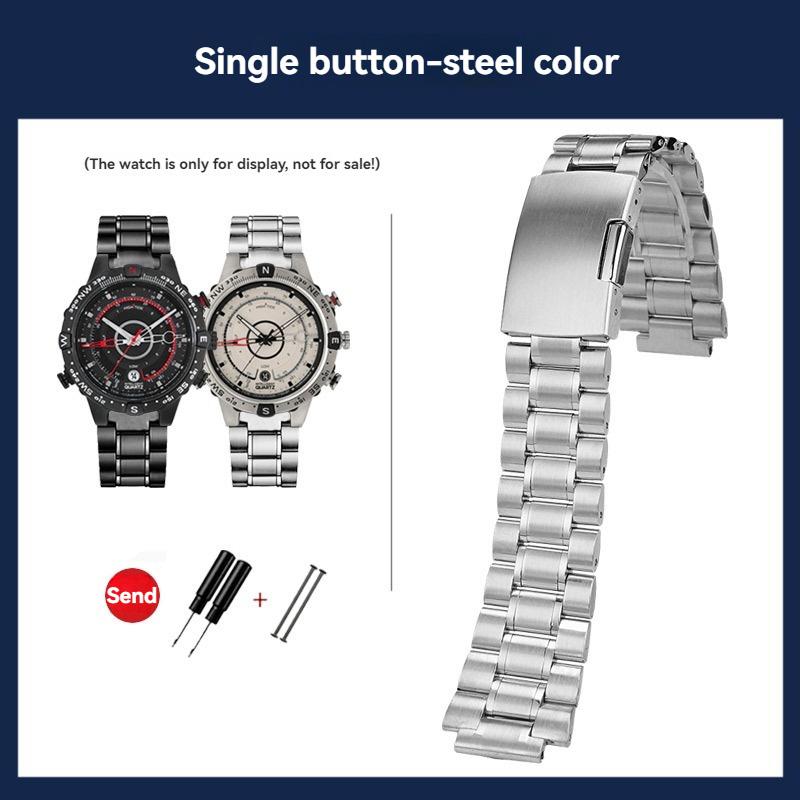 Сплошной браслет из нержавеющей стали Для TIMEX T2N720 T2N721 TW2T7650 TW2T76300 металлический ремешок 24*16 мм Крепление к корпусу Браслет на запястье