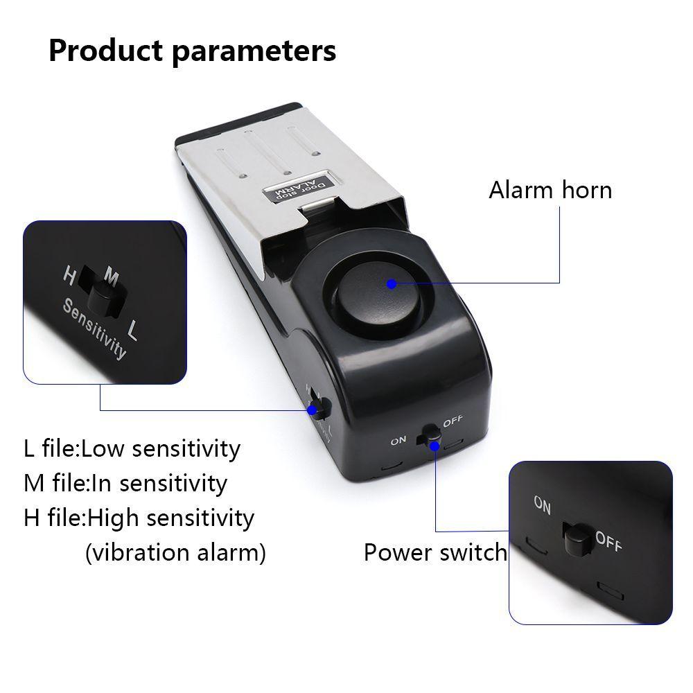 120 дБ Противосигнальная сигнализация от сильного вторжения Противоугонный Стопор для двери от взлома Детекторы открытия/закрытия двери
