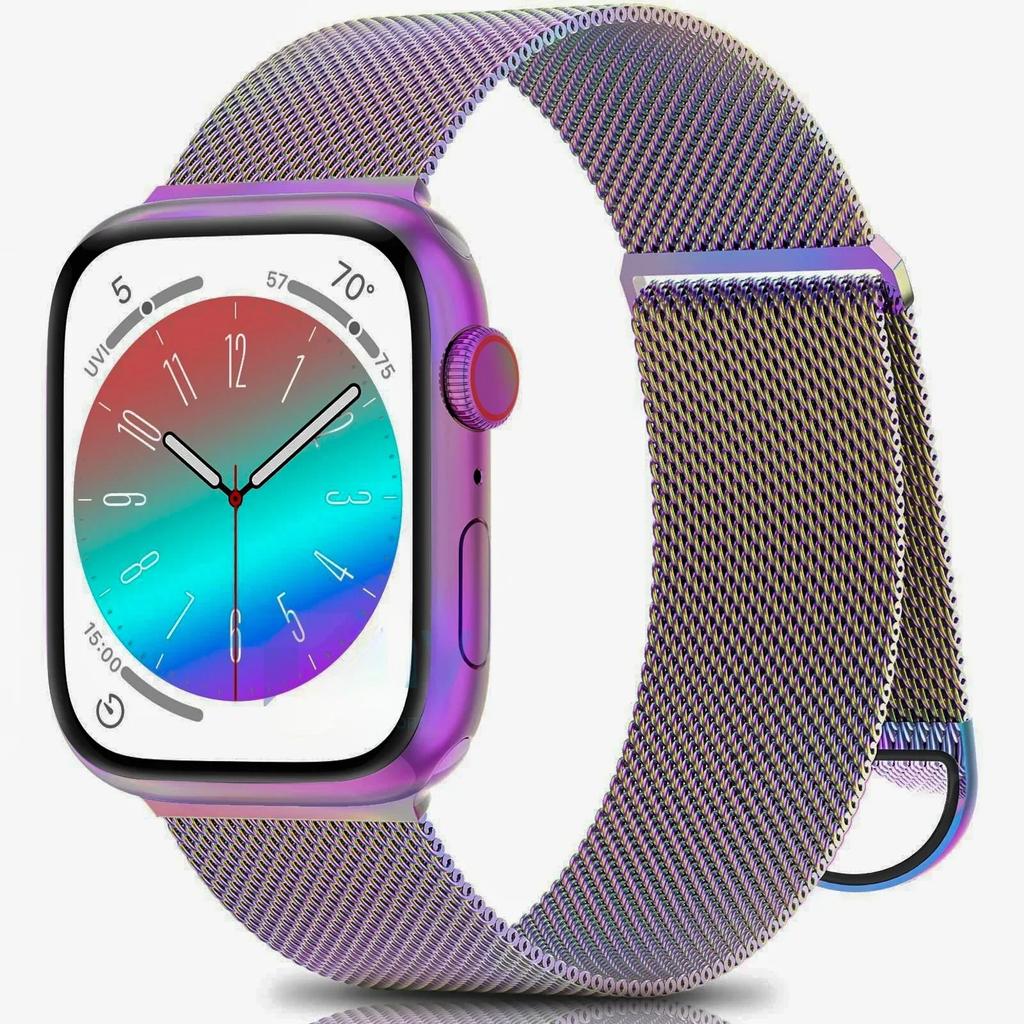Металлический ремешок с миланской петлей для Apple Watch Ultra Band 49 мм, 42 мм, 44, 45, 41 мм, стальная сетка, магнитная для iWatch Series 9/8/7/6/5/4/3/SE