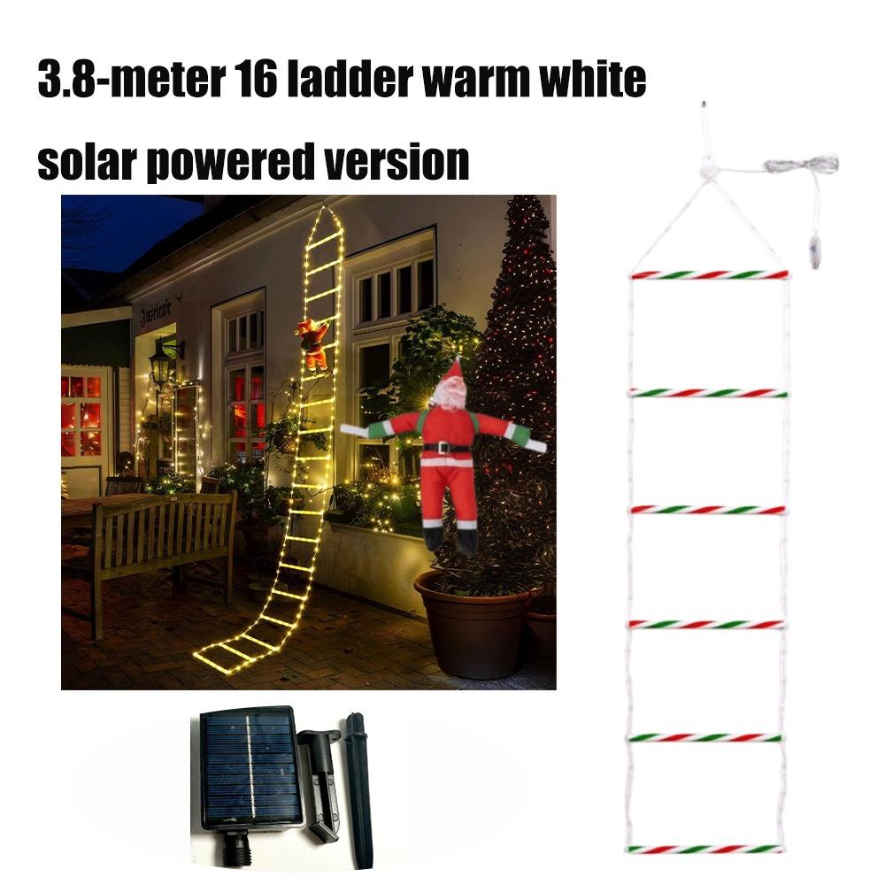 LED Christmas Decoration Warm White Ladder Lights 380cm/300cm/180cm/240cm Climbing Figure Home