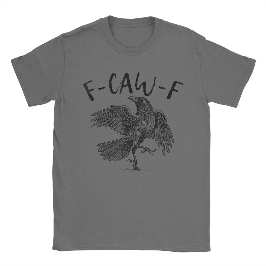 Black Crow FCawF Funny Black Bird T Shirt Beach Fashion T Shirts Unisex Cotton Breathable Oversize Tees Short Sleeve Retro Tshirt