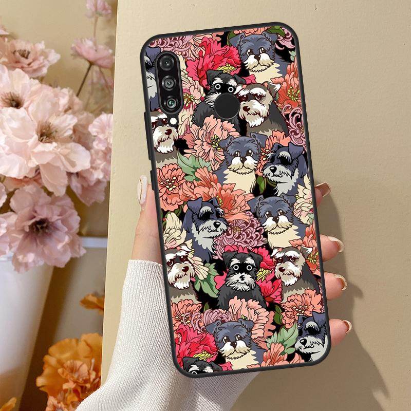 Schnauzer Puppy Dog Art For Huawei Nova Y70 Y91 Y61 Y73 Y72 Y90 Y60 12s 12i 11i 8i 9 10 SE P40 Lite P30 P60 Pro Case