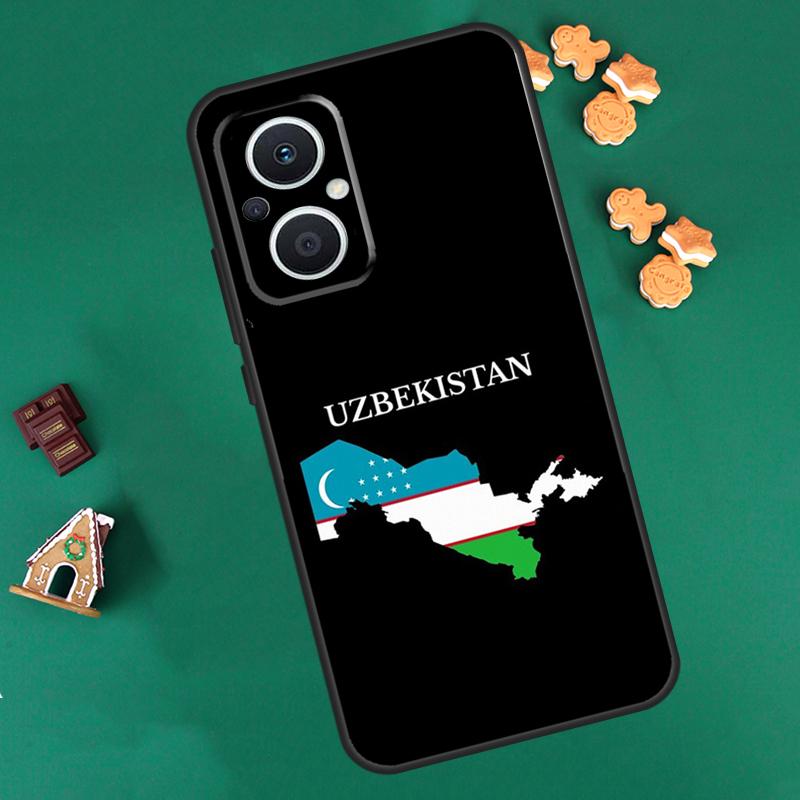 Чехол с флагом и гербом Узбекистана для OPPO Reno 8 7 Lite 14 13 12 11 F 10 Pro 8T Чехол для OPPO Find X8 X6 X5 X9 Pro Coque