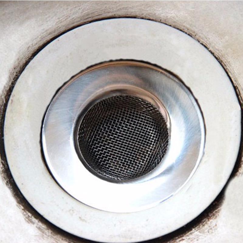 2pcs Stainless Steel Hair Catcher Stopper Bathtub Shower Drain Hole Filter Trap Metal Wire Sink Strainer
