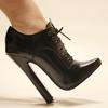 JIALUOWEI 6-дюймовый высокий каблук Фетиш Шнуровка Заостренный носок Унисекс Туфли Драг Квин