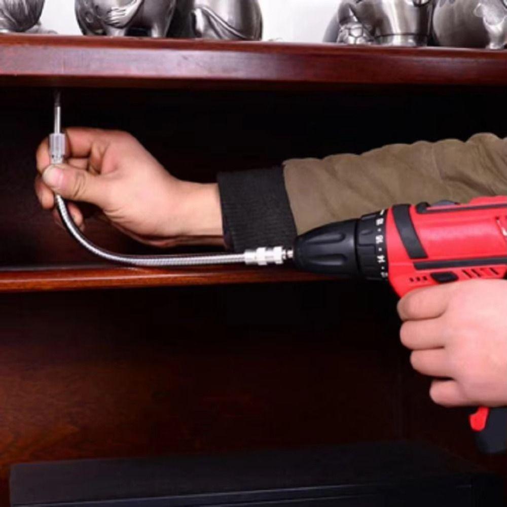 Flexible Shaft Bit Holder 150-400mm Universal Screwdriver Extend Rod Versatile Multiple Angles Electric Drill Extend Rod