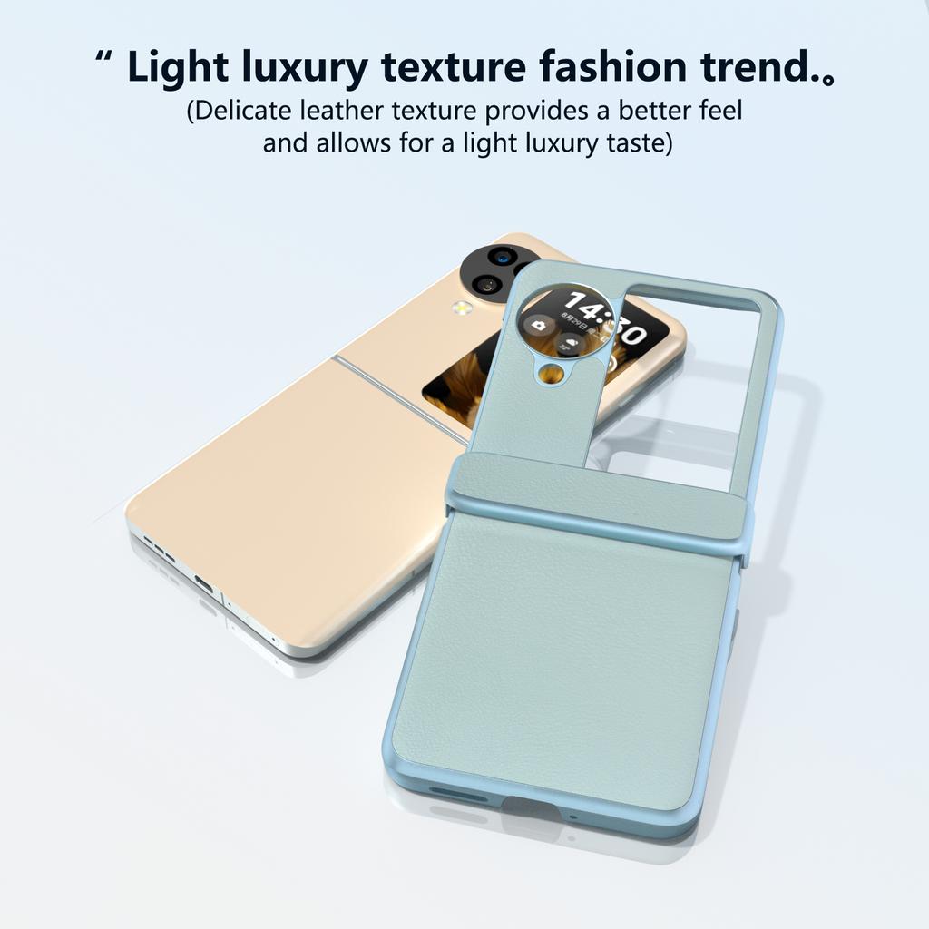 Для Oppo Find N3 Flip 5G чехол шарнирная защита кожаный чехол для складного телефона из ПК