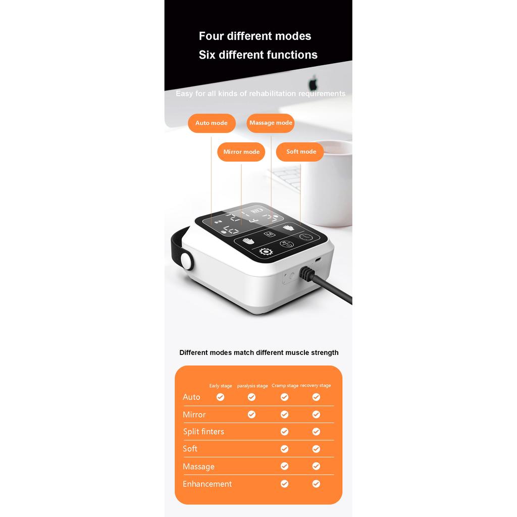 Модернизированная реабилитационная роботизированная перчатка, ручное устройство, инсульт, гемиплегия, инфаркт, тренировка пальцев, массажные перчатки, тренировка рук