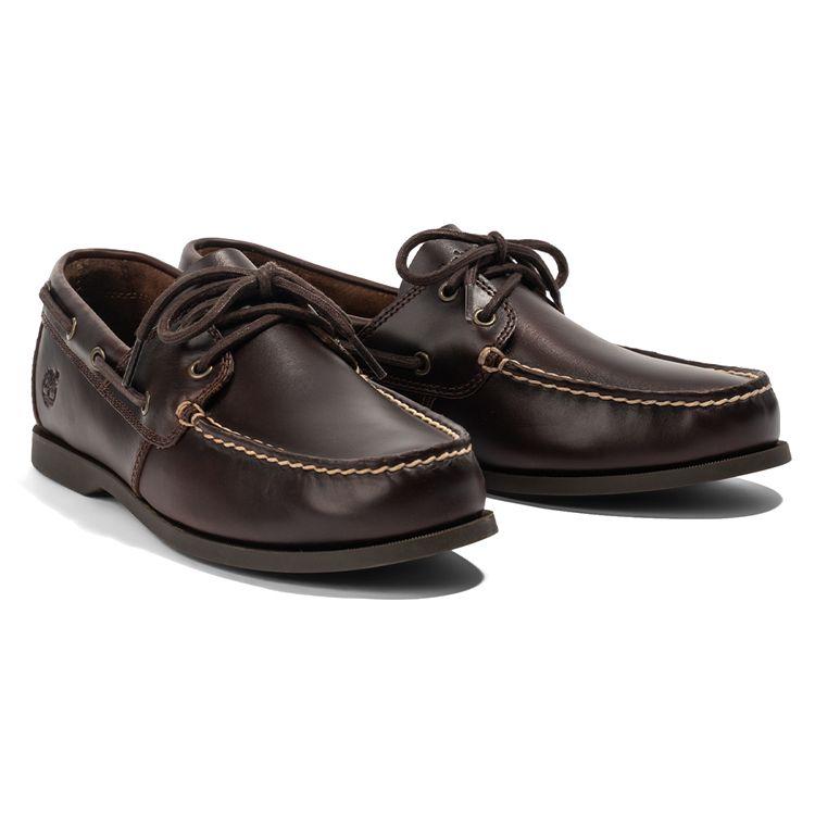 Timberland Кожаные мокасины Cedar Bay Повседневные низкие кроссовки Мужские кроссовки Темно-коричневые A199I