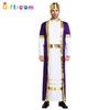 Halloween Costume Middle East Dubai Male Purple King Cosplay Themed Party