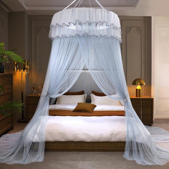 Hanging Mosquito Net Top Hook Encrypted Mesh Lace Patchwork Mosquito Repellent Round Dome Court Style Crib Canopy Bedroom Decoration