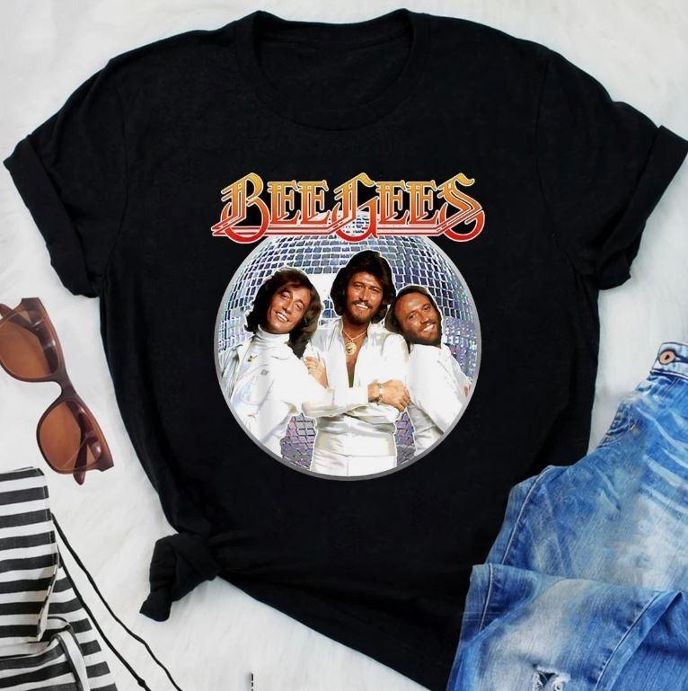 Bee Gees Tshirt Black Cotton All size S345XL Unisex T-Shirt