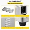 0.8L Ultrasonic Cleaners Digital Heater Timer for Cleaning Jewelry Cleaning Eyeglass 35W Stainless steel for Commercial Personal Home Use