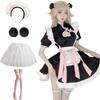 Униформа горничной, сексуальный косплей Moe мини-костюм, комплект из 9 предметов, Лолита, короткое китайское платье, китайский стиль, милый цельный мини-костюм на Хэллоуин, Рождество