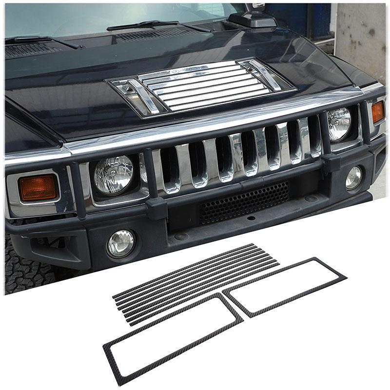 Мягкие наклейки на интерьер автомобиля из углеродного волокна для Hummer H2 2003-2007 Рулевое колесо Ручки дверей Вентиляционные отверстия Панель переключения передач Отделка