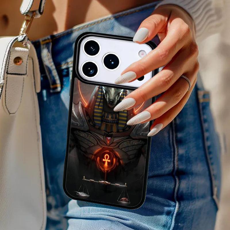Anubis Egyptian God Phone Case For iPhone 17 Air 14 15 13 12 Max Cover For Apple 14 15 16 16e 11 Pro Max Plus Coque