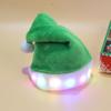 Plush Santa Hat for Christmas Party Gathering Seasonal Holiday Props Santa Cap Festival Decoration Lightup Santa Hat