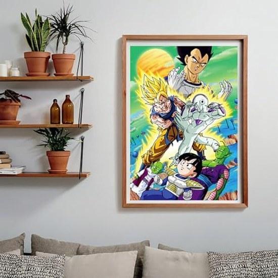 Clementoni - 31747 Puzzle 1500 pieces adults teenagers Dragon Ball illustration poster anime series compact box unisex gift idea made Italy 59.5