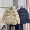 Thickened white duck down jacket women's winter new stand-up collar loose large size A-shaped version light short jacket