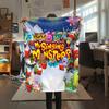 1 шт. Фланелевое одеяло с принтом My Singing Monsters, Высокое качество, Для всех сезонов, Декор для дома, Тепло и уют, Идеально для рождественских подарков