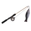 Retractable Cat Teaser Wand Toy Interactive Fishing Rod with Simulation Fish for Cats(Salmon
