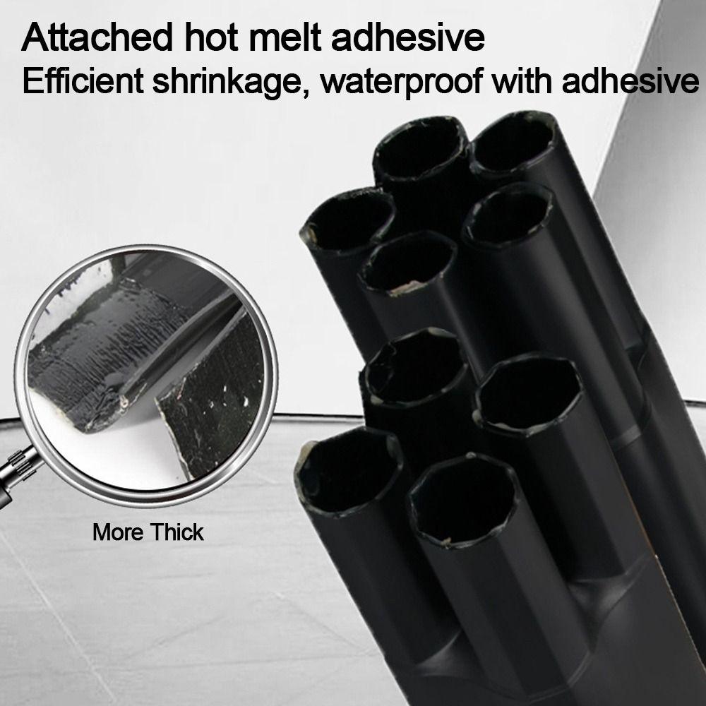 Новая 2/3/4/5/жильная термоусадочная трубка Водонепроницаемая с клеем Изоляционная гильза Черный Разделитель ответвлений