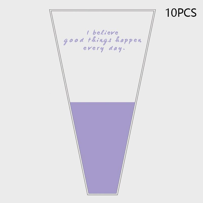 10Pcs Single Rose Sleeves Flower Wrapping Bag Bouquet Packaging Bags Clear Cellophane Floral Wrappers For Valentine'S Day