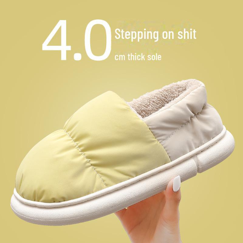 2023 Новые водонепроницаемые нескользящие теплые хлопковые домашние тапочки для женщин и мужчин