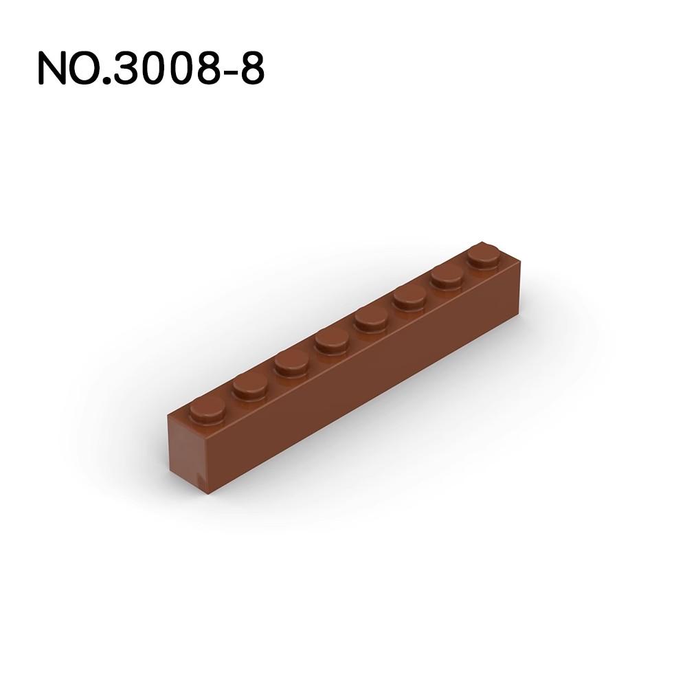 20 шт. Детали MOC 3008 Кирпичик 1x8 Совместимые Конструктор DIY Строительные Блоки Частицы Головоломка для Мозга Ребенка Игрушка Подарок на День Рождения