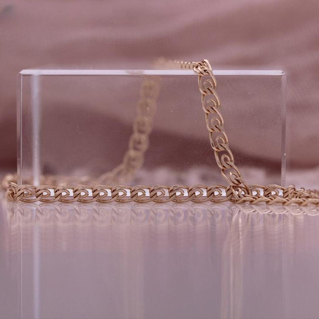 Rose Gold Color Italian CraftsmanshipDelicate Bracelet Necklace for Woman Girl 3mm Combination Long Chain