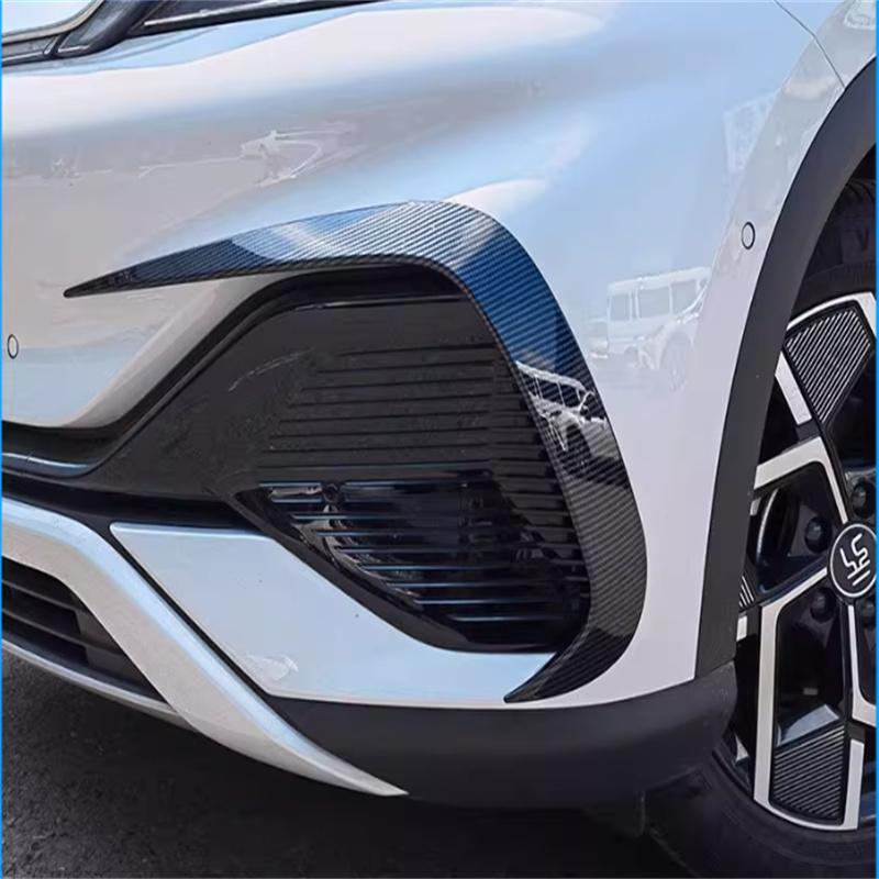 For BYD Yuan plus Atto3 2025-2025 Car Chrome Decoration Front Lower Bumper Grille Grill Mesh Stripes Front Bottom Bumper Plate