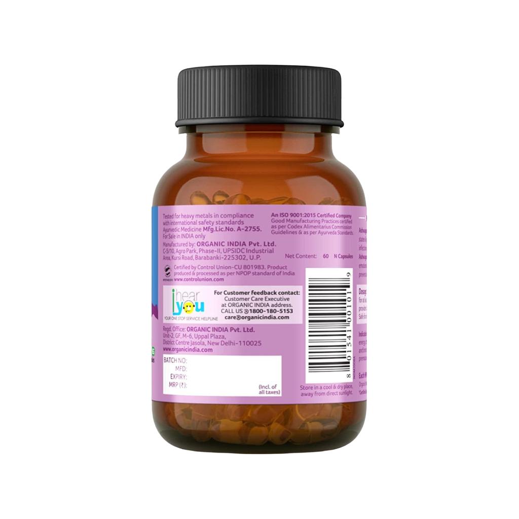 Ашвагандха (60 кап, 400 мг), Ashwagandha,  Organic India