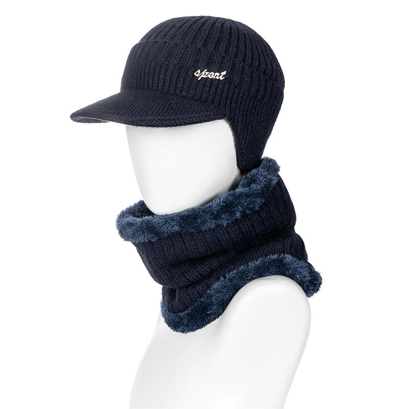 Новые зимние шапки на меховой подкладке, стильный теплый вязаный комплект, шапки для мужчин и женщин, классическая вязаная шапка, уличные наушники, шапки