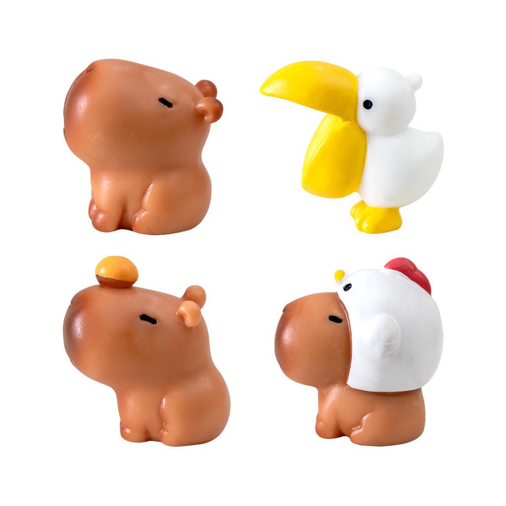 Cute Capybara Mini Figure Blind Box Decorations Resin Craft Toy Car Desk Ornament