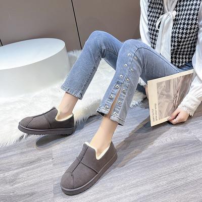 Мода 2024 Высокое качество Женская обувь Неглубокие Женские Балетки Модные Круглый Носок Повседневные Балетки Женские Зимние Короткий Плюш Плоские Низкий Каблук