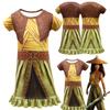 Elegant Raya And The Last Dragon Girls Printed Short Sleeve Fancy Cosplay Dress Costume