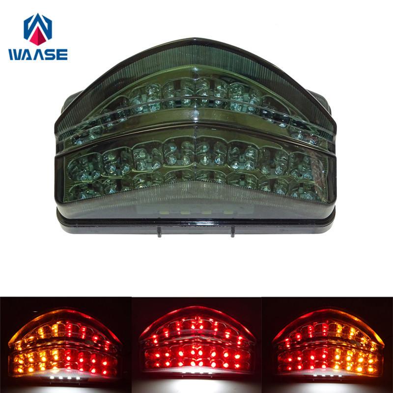 Waase Для Honda CBR600F4i CBR 600 F4i 2001 2002 2003 Хромированный Задний Фонарь Стоп-Сигнал Поворотники Интегрированный Светодиодный Свет