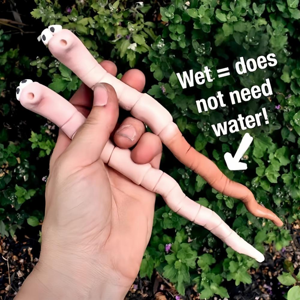 Funny Earthworm Soil Moisture Meter Metais Soil Tester Temperature Meter Plant Monitor Detector Indoor Outdoor Plant Lawn