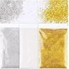 Золотой, серебряный и блестящий пигментный порошок с клеем для поделок своими руками и рождественских украшений.