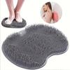 Non-Slip Silicone Foot Scrubber Pad with Suction Cups, Back Massage Shower Mat for Bathroom Wall Mounted Bath Brush