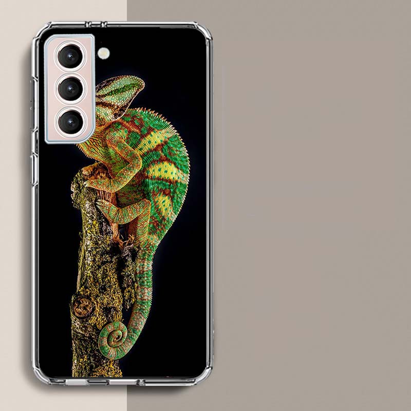 Хамелеон Забавный Дикий Мир Чехол Для Телефона Для Samsung A16 A26 A36 A56 A17 A15 A25 A35 A55 A14 A24 A34 A54 A04S A05S Galaxy Note 20 10