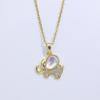 Cute Elephant Pendant Necklaces for Women Fashion Zirconia Necklace Wedding Party Jewelry Accessories