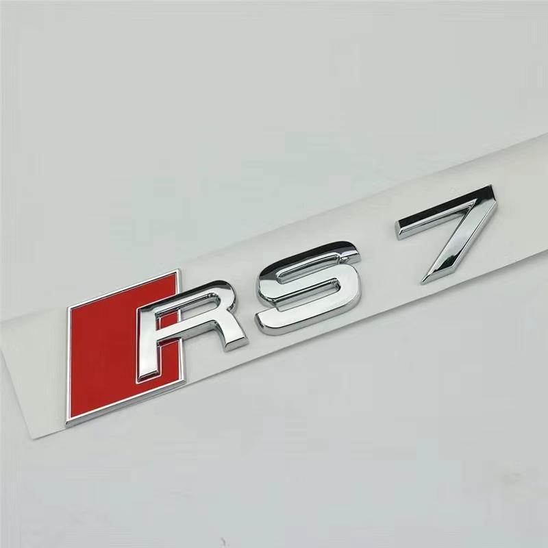 Q5 RS7 4-кольца Логотип ABS Черный Автомобиль Капот Передняя Решетка Значок Задний Багажник Наклейка RS7 Значок V8T Наклейка Аксессуары