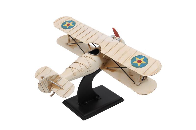 Decorative Metal Airplane 2 Wings