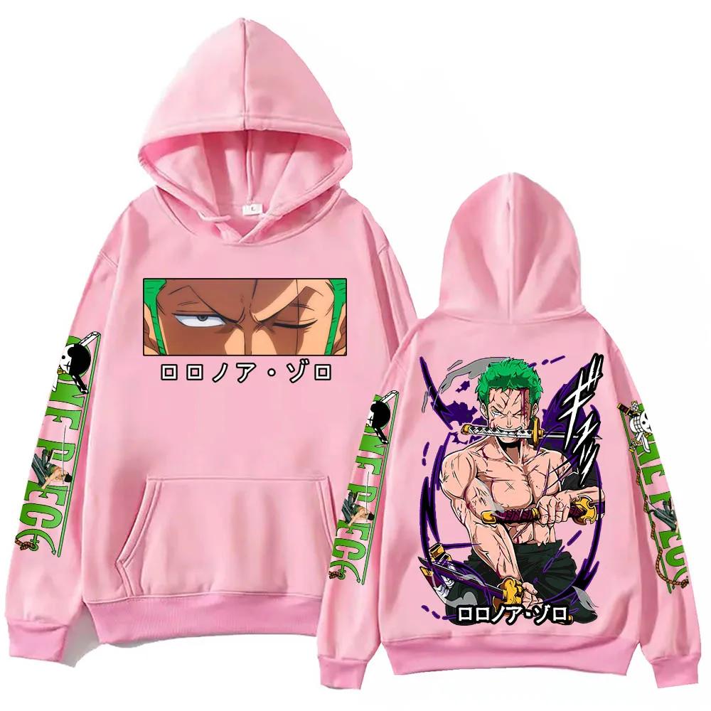 Anime Zoro Hoodie Harajuku Hip Hop Hoodies Men Sweatshirts Hooded Pocket Streetwear Clothes Pullover Tops Sweatshirt Gift