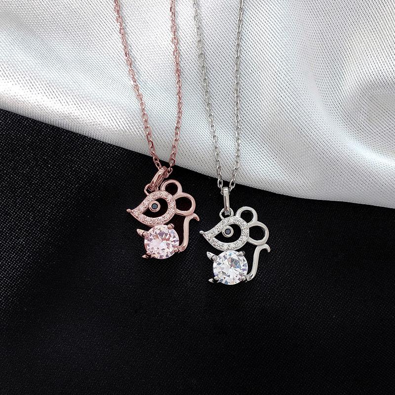 Ожерелье со знаком зодиака Крыса для женщин Ключичная цепочка Крыса Подарок на день рождения