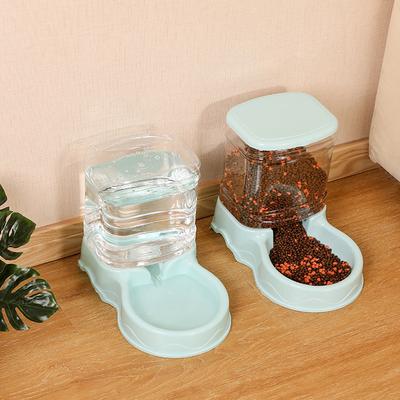 Кормушка для домашних животных миска для питьевой воды 3,8 л комбинация большая емкость кошачья миска миска для собаки хранение зерна питьевая вода товары для домашних животных
